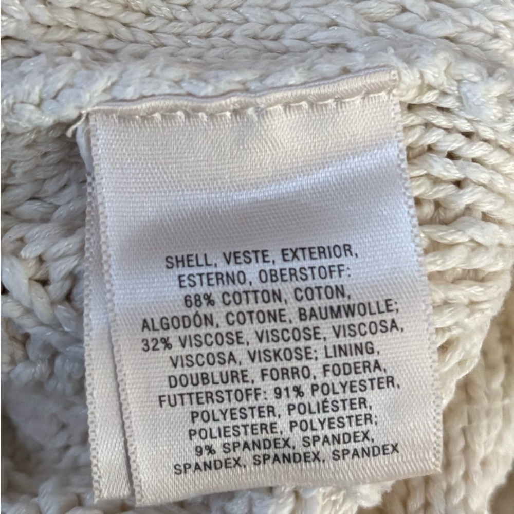 Anthropologie Cream Cable Knit Sweater - Picture 5 of 9